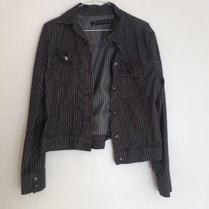 Stripped jean jacket